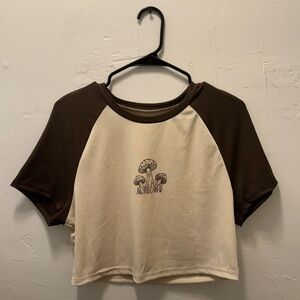 Ribbed Cropped Mushroom T!